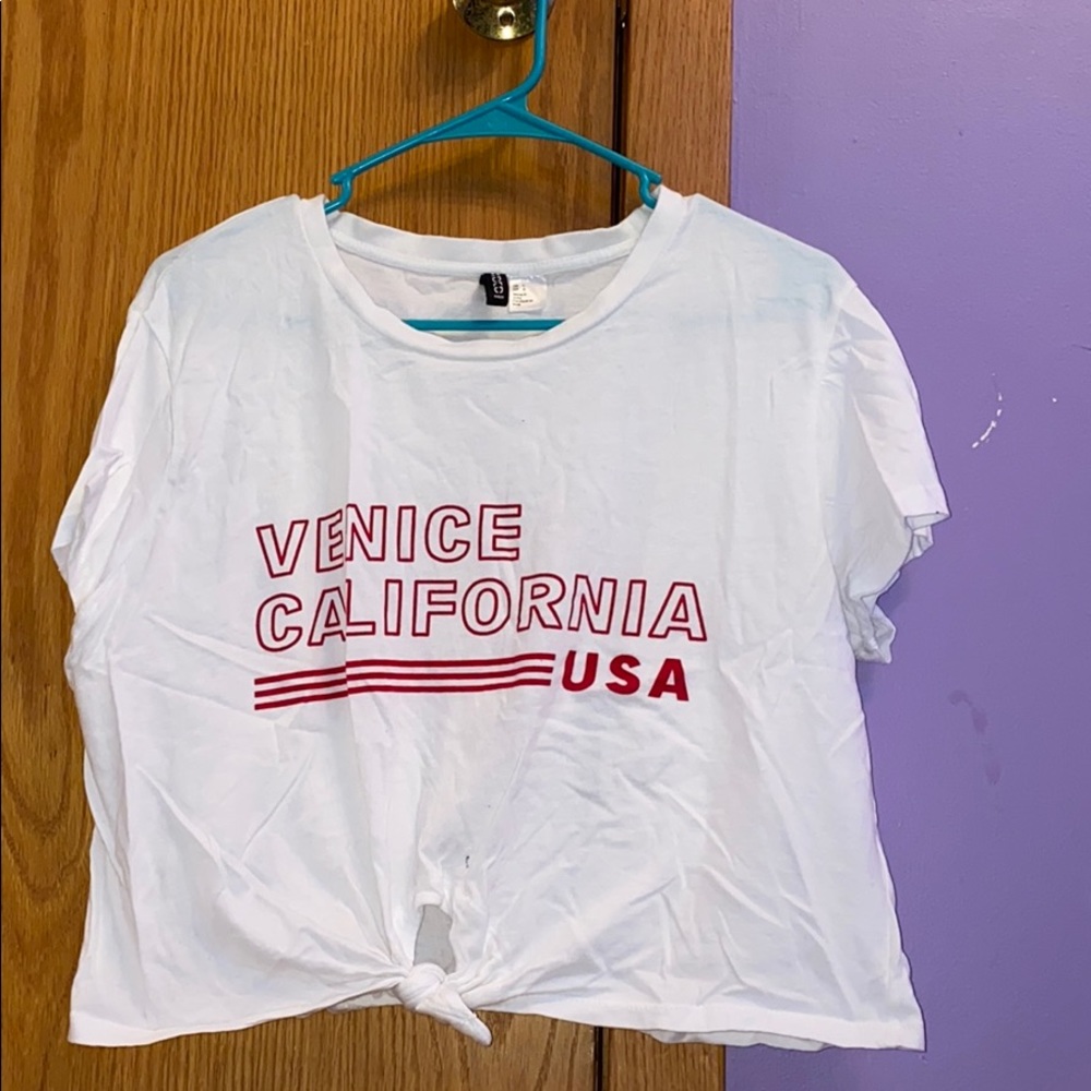 White crop top